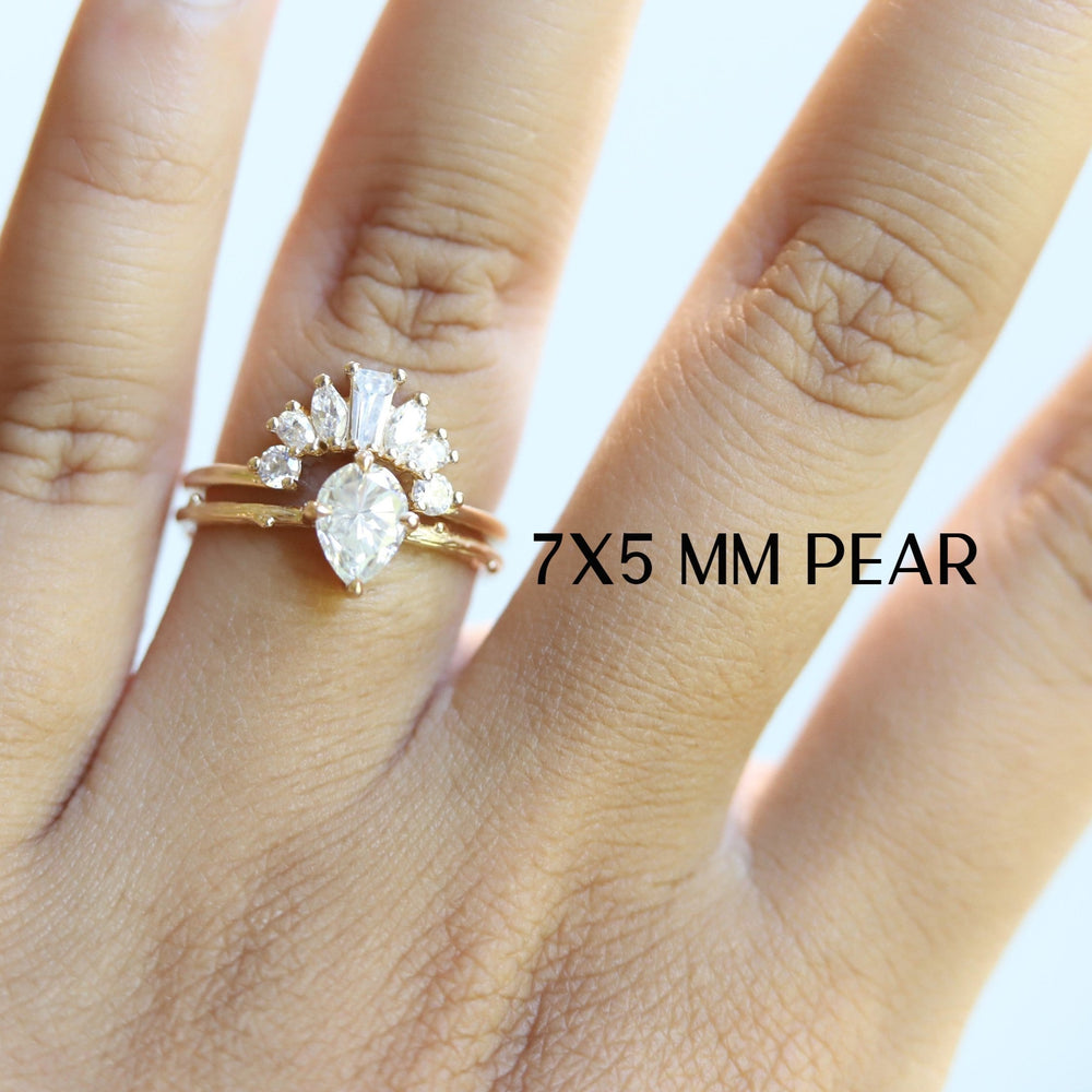 Empress Crown No.4 | Mixed Shape Diamond Contour Band - Emi Conner Jewelry 