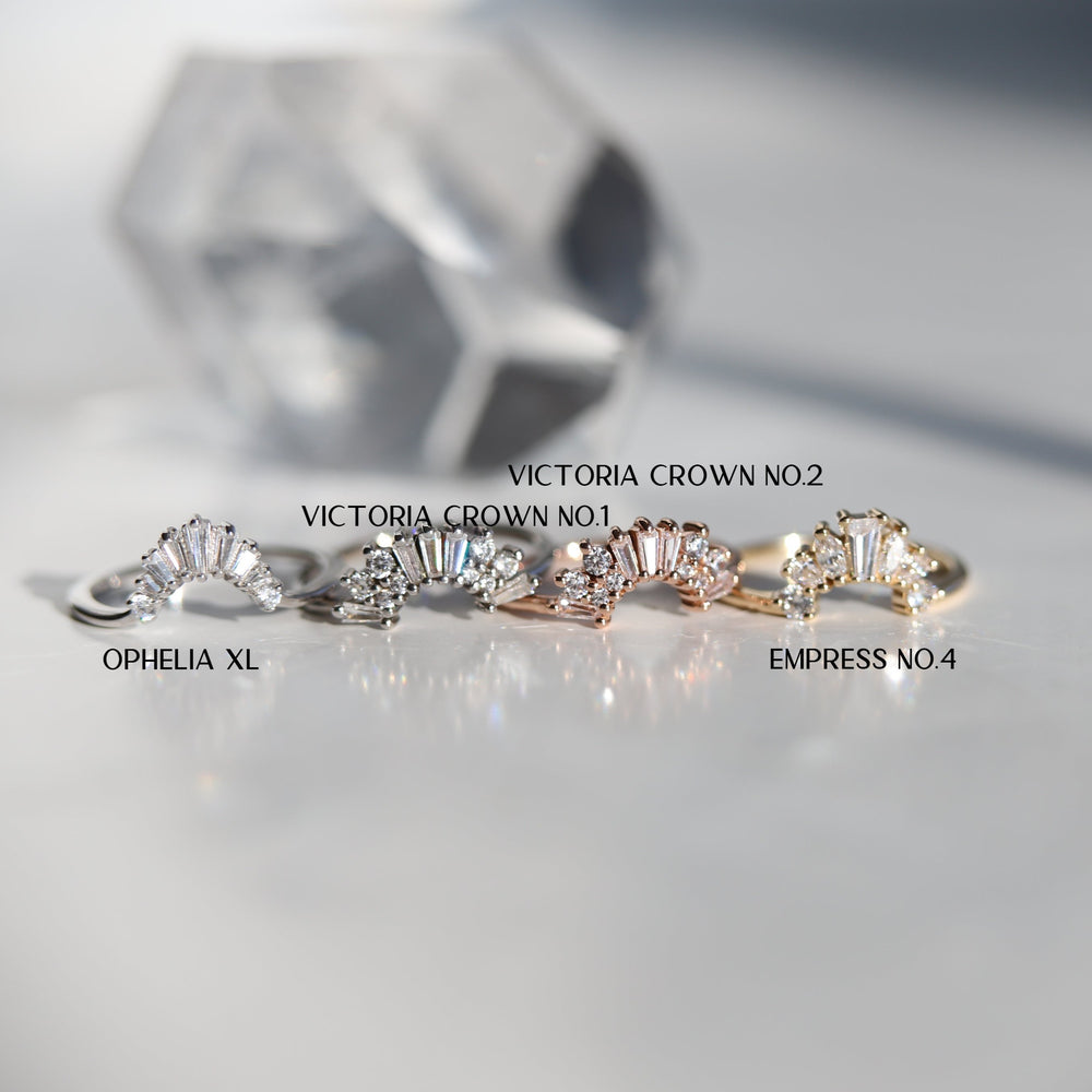 Empress Crown No.4 | Mixed Shape Diamond Contour Band - Emi Conner Jewelry 