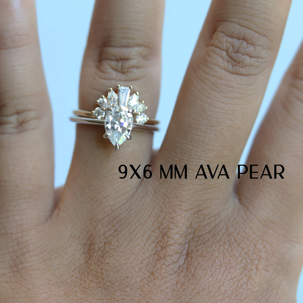 9x6 pear deals moissanite