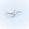 AVA | Pear 9 x 6 mm Charles & Colvard Moissanite® Cathedral Style Solitaire Ring - Emi Conner Jewelry 