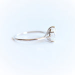 AVA | Pear 9 x 6 mm Charles & Colvard Moissanite® Cathedral Style Solitaire Ring - Emi Conner Jewelry 