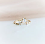 Empress Crown No.4 | Mixed Shape Diamond Contour Band - Emi Conner Jewelry 