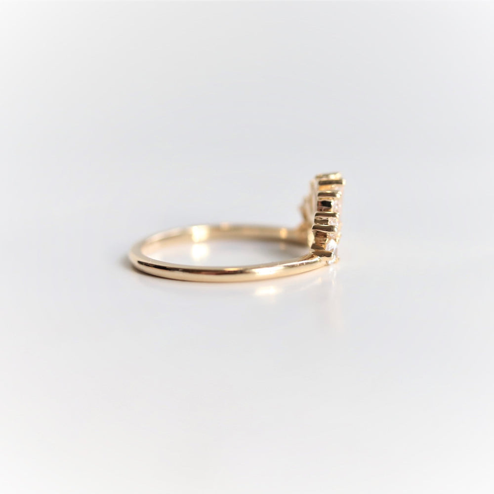 Empress Crown No.4 | Mixed Shape Diamond Contour Band - Emi Conner Jewelry 