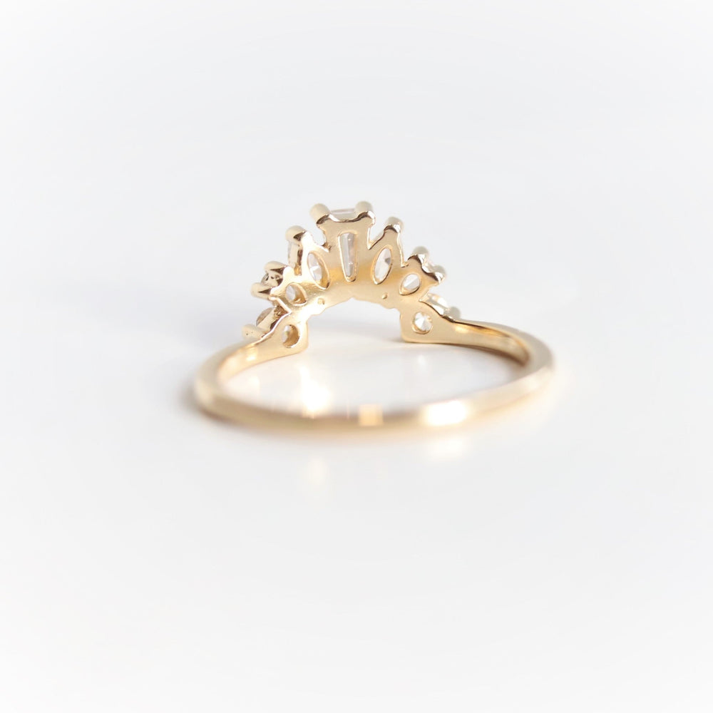 Empress Crown No.4 | Mixed Shape Diamond Contour Band - Emi Conner Jewelry 
