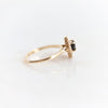 Emma | 14K Heart Black Onyx & Diamond Halo Ring - Emi Conner Jewelry 
