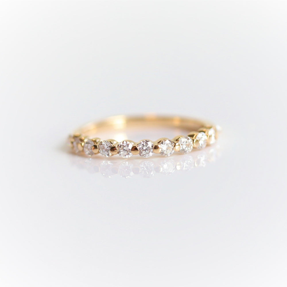 LUCIA | 11-Stone 1/3 ct. tw. Floating Diamond Wedding Ring - Emi Conner Jewelry 