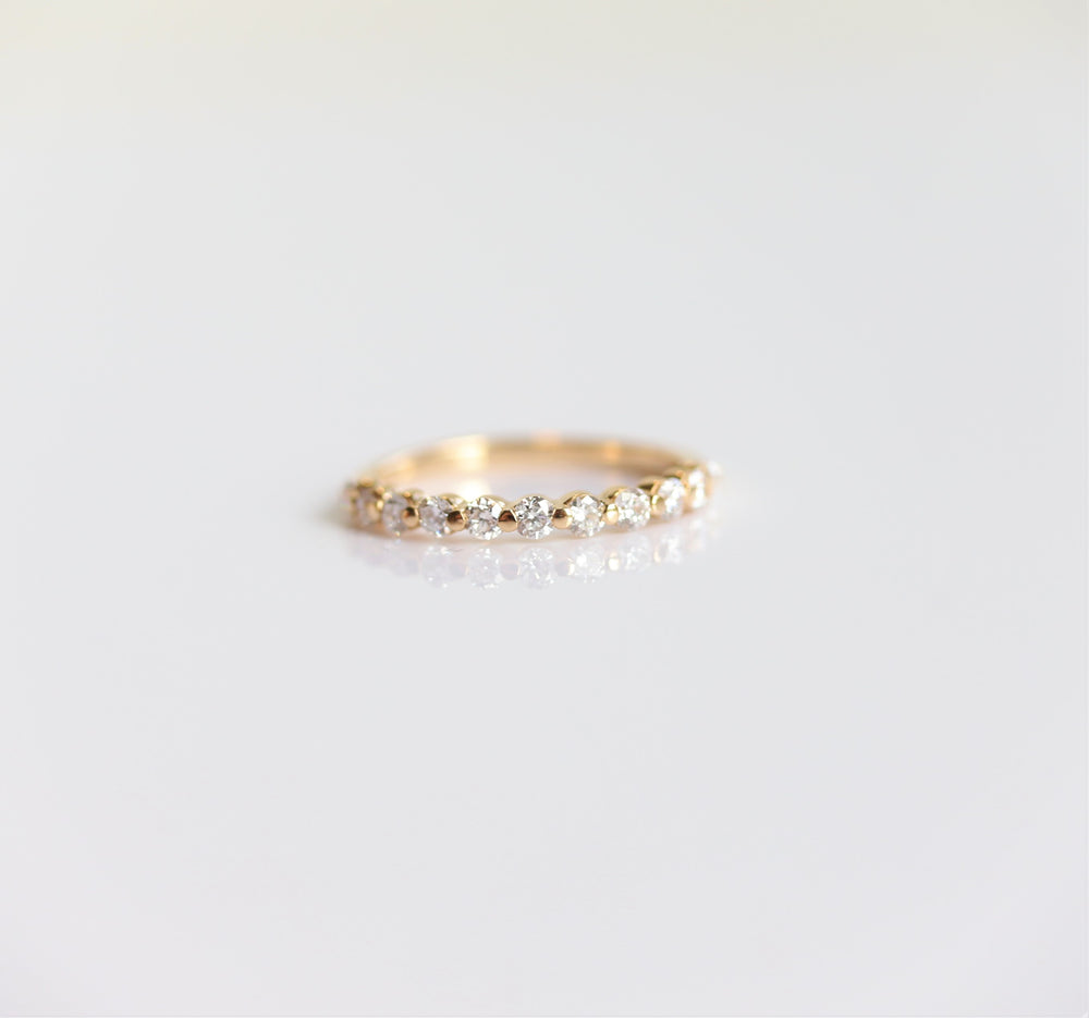 LUCIA | 11-Stone 1/3 ct. tw. Floating Diamond Wedding Ring - Emi Conner Jewelry 