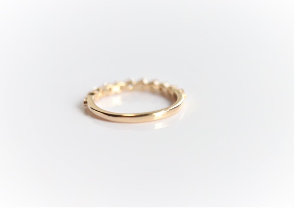 LUCIA | 11-Stone 1/3 ct. tw. Floating Diamond Wedding Ring - Emi Conner Jewelry 