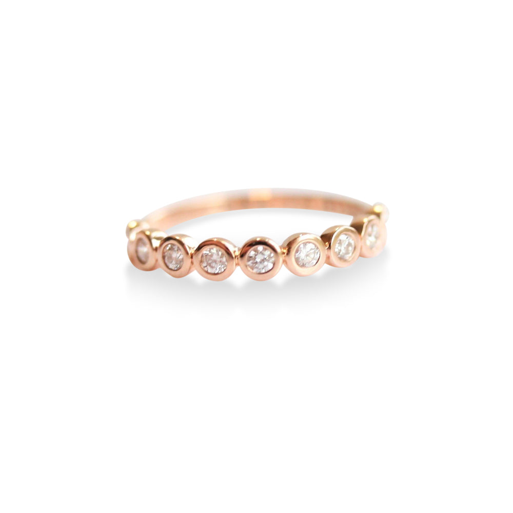LUCIANA | 9-Stone 1/4 ct. tw. Bezel Set Diamond Wedding Ring