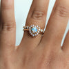 Emma | 14K Heart Australian Opal & Diamond Halo Ring - Emi Conner Jewelry 