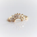 Victoria Crown No.2 | 14K + 0.4 CT. Diamond and Lab Grown Diamond Crown Contour Band - Emi Conner Jewelry 
