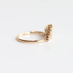 Victoria Crown No.2 | 14K + 0.4 CT. Diamond and Lab Grown Diamond Crown Contour Band - Emi Conner Jewelry 