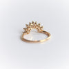 Victoria Crown No.2 | 14K + 0.4 CT. Diamond and Lab Grown Diamond Crown Contour Band - Emi Conner Jewelry 