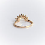 Victoria Crown No.2 | 14K + 0.4 CT. Diamond and Lab Grown Diamond Crown Contour Band - Emi Conner Jewelry 
