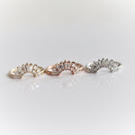 Victoria Crown No.2 | 14K + 0.4 CT. Diamond and Lab Grown Diamond Crown Contour Band - Emi Conner Jewelry 