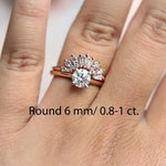 Victoria Crown No.2 | 14K + 0.4 CT. Diamond and Lab Grown Diamond Crown Contour Band - Emi Conner Jewelry 