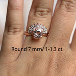Victoria Crown No.2 | 14K + 0.4 CT. Diamond and Lab Grown Diamond Crown Contour Band - Emi Conner Jewelry 