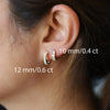 14K Huggie 0.4 ct. Diamond Hinged Hoop Earrings - Emi Conner Jewelry 