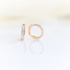 14K Huggie 0.6 ct. Diamond Hinged Hoop Earrings - Emi Conner Jewelry 