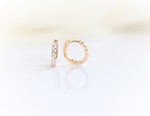 14K Huggie 0.6 ct. Diamond Hinged Hoop Earrings - Emi Conner Jewelry 