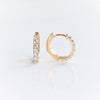 14K Huggie 0.6 ct. Diamond Hinged Hoop Earrings - Emi Conner Jewelry 