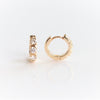 14K Huggie 0.4 ct. Diamond Hinged Hoop Earrings - Emi Conner Jewelry 