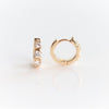 14K Huggie 0.4 ct. Diamond Hinged Hoop Earrings - Emi Conner Jewelry 