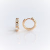 14K Huggie 0.4 ct. Diamond Hinged Hoop Earrings - Emi Conner Jewelry 