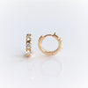 14K Huggie 0.4 ct. Diamond Hinged Hoop Earrings - Emi Conner Jewelry 