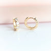 14K Huggie 0.4 ct. Diamond Hinged Hoop Earrings - Emi Conner Jewelry 