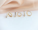 14K Huggie 0.6 ct. Diamond Hinged Hoop Earrings - Emi Conner Jewelry 
