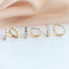 14K Huggie 0.4 ct. Diamond Hinged Hoop Earrings - Emi Conner Jewelry 