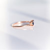 EVA | 14K 0.4 ct. Emerald Cut Lab Created Blue East West Solitaire Ring - Emi Conner Jewelry 