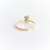 ALVA | 14K 0.7 ct Oval Aquamarine Dainty Solitaire Ring - Emi Conner Jewelry 