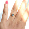 ALVA | 14K 0.7 ct Oval Aquamarine Dainty Solitaire Ring - Emi Conner Jewelry 