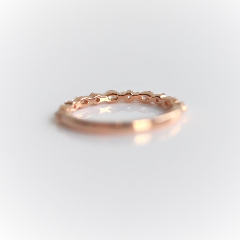 LUCIE | 11-Stone 3/8 ct. tw. Floating Diamond Wedding Ring - Emi Conner Jewelry 