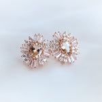 Victoria | 14K Morganite & Diamond Earrings - Emi Conner Jewelry 