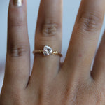 Acacia | 6 mm Trillion Cut Moissanite Twig Engagement Ring - Emi Conner Jewelry 