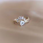 Acacia | 6 mm Trillion Cut Moissanite Twig Engagement Ring - Emi Conner Jewelry 