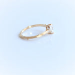 Acacia | 6 mm Trillion Cut Moissanite Twig Engagement Ring - Emi Conner Jewelry 