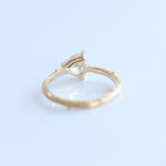 Acacia | 6 mm Trillion Cut Moissanite Twig Engagement Ring - Emi Conner Jewelry 