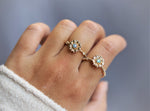 Sunflower | 14K Sunflower Pearl Stacking Ring