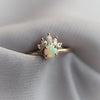 Everett | Round Australian Opal & Diamond Accented Crown Ring