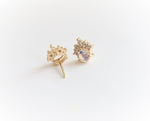 Olivia | 14K Rainbow Moonstone & Diamond Earrings - Emi Conner Jewelry 