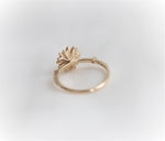 Sunflower | 14K Sunflower Pearl Stacking Ring