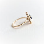 Layla | Tanzanite Trillion Halo Ring