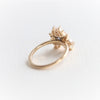 Layla | 14K Trillion Lab Created Blue Sapphire & Diamond Petite Cocktail Ring - Emi Conner Jewelry 