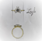 Layla | Tanzanite Trillion Halo Ring