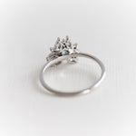 Layla | 14K Trillion Aquamarine & Diamond Petite Cocktail Ring - Emi Conner Jewelry 