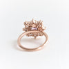 Jasmine No.1 | 14K Morganite & Diamond Fancy Halo Ring - Emi Conner Jewelry 